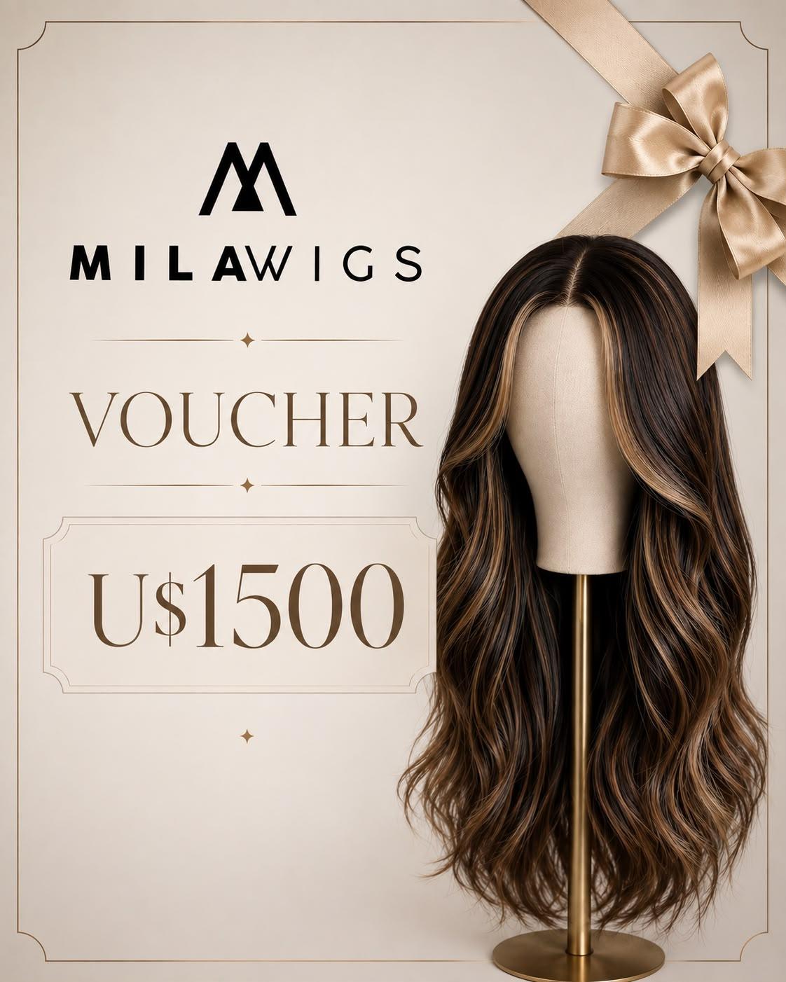 Voucher de U$1.500 en Mila Wigs — Den Weissmann