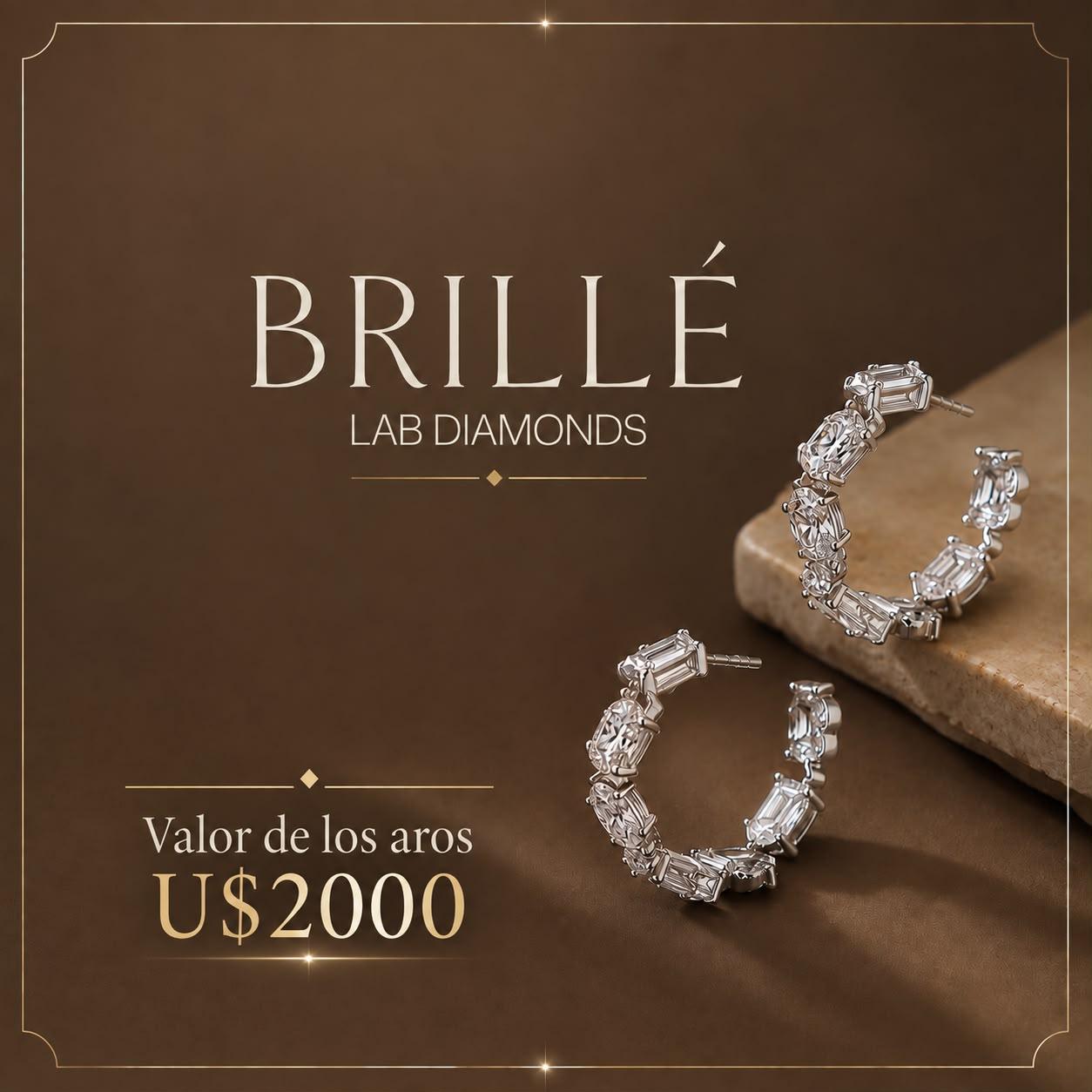 Aros Brillé — Lab Diamond (valor U$2000)